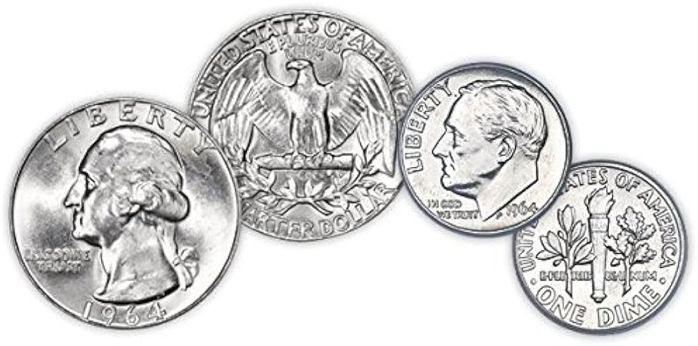 Card for the Coinage Act of 1965 showing a clad quarter with a visible copper core, dated July 23, 1965.
