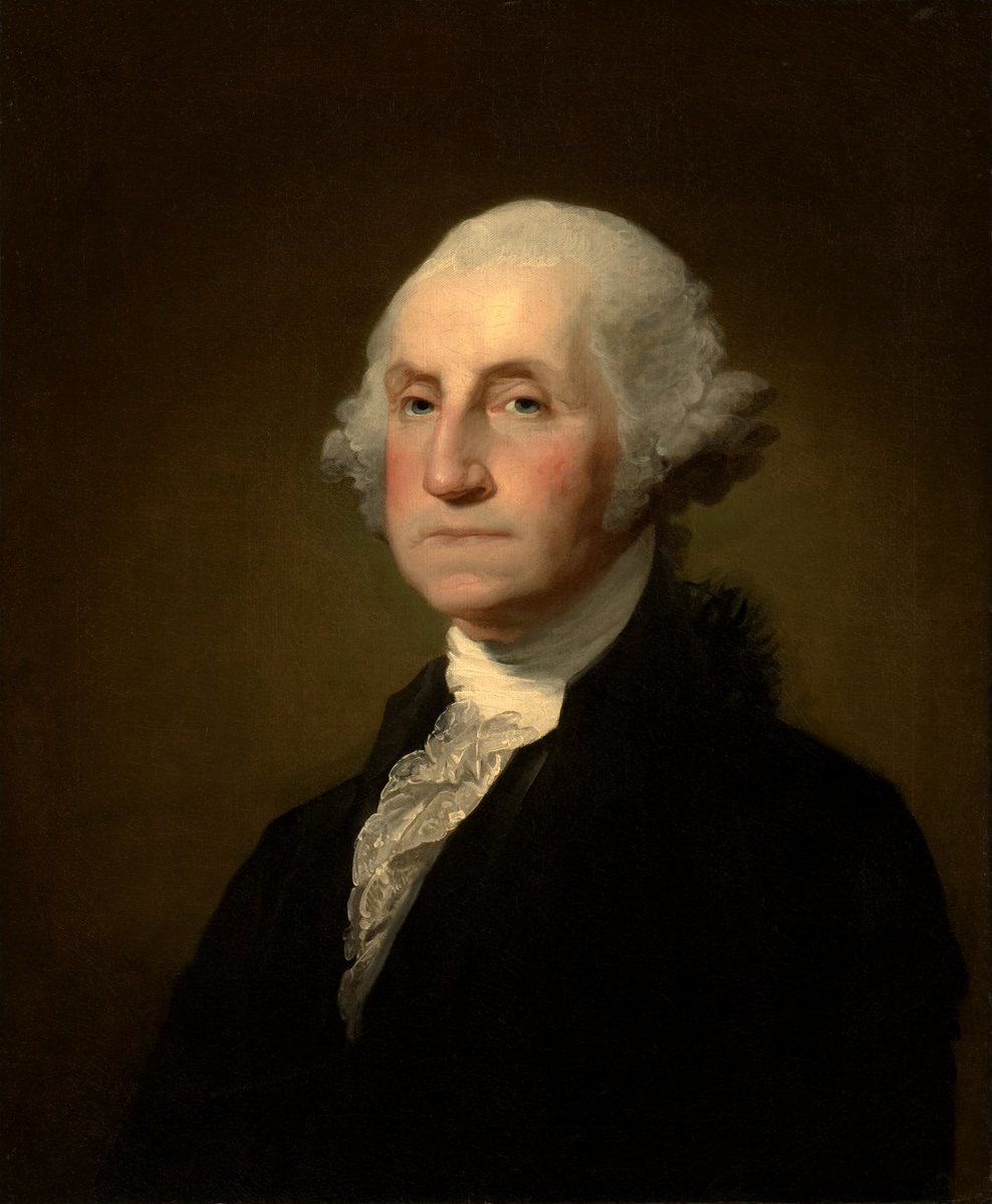 Card for 13 April 1792, when Washington appointed David Rittenhouse the first director of the United States Mint, beside a portrait of Rittenhouse.