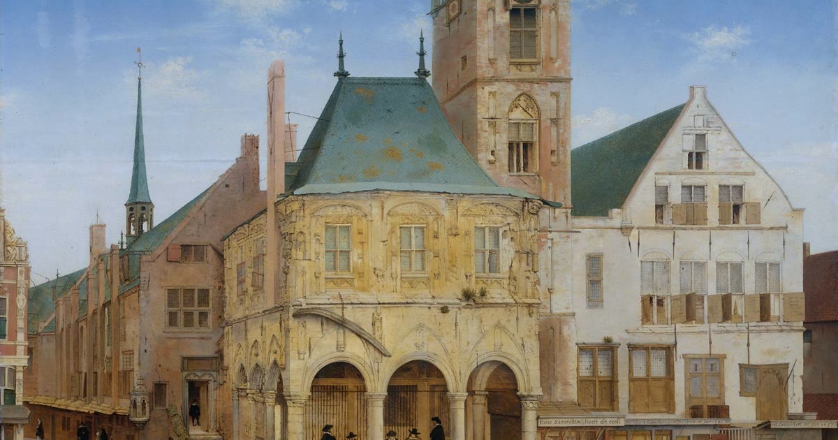 Seventeenth-century painting of Amsterdam’s old town hall on Dam Square.