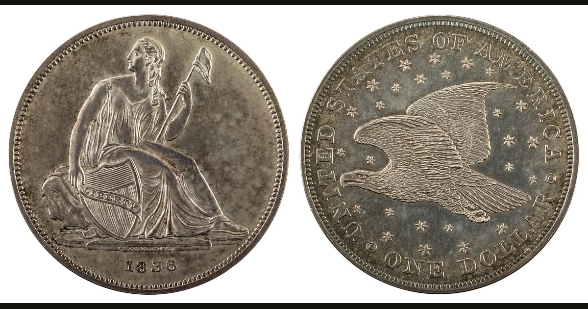 Gobrecht silver dollar of 1836.