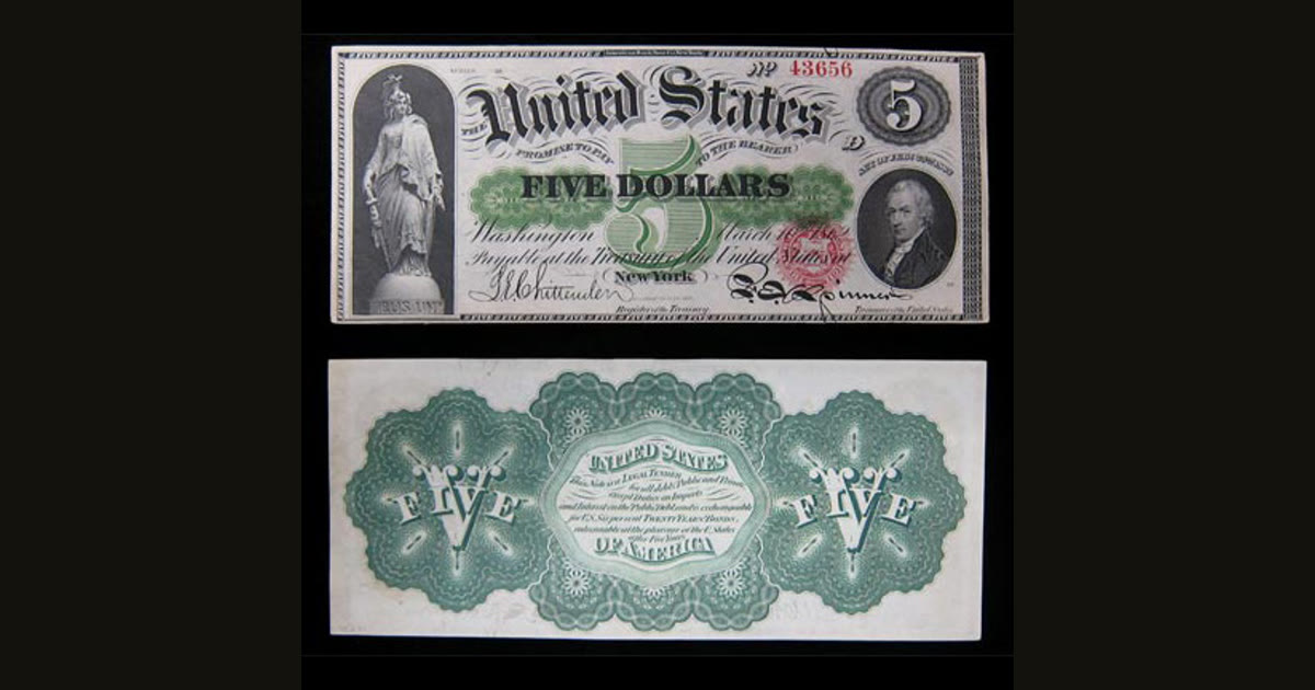 United States Note of 1862, a greenback.