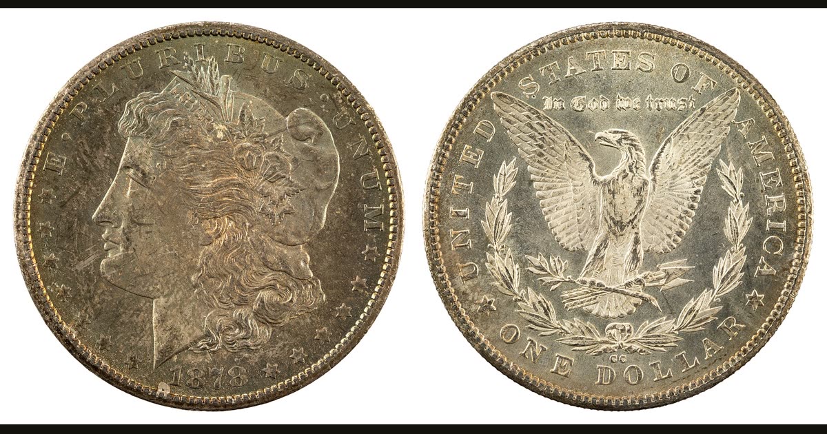 Morgan silver dollar of 1878, Carson City.