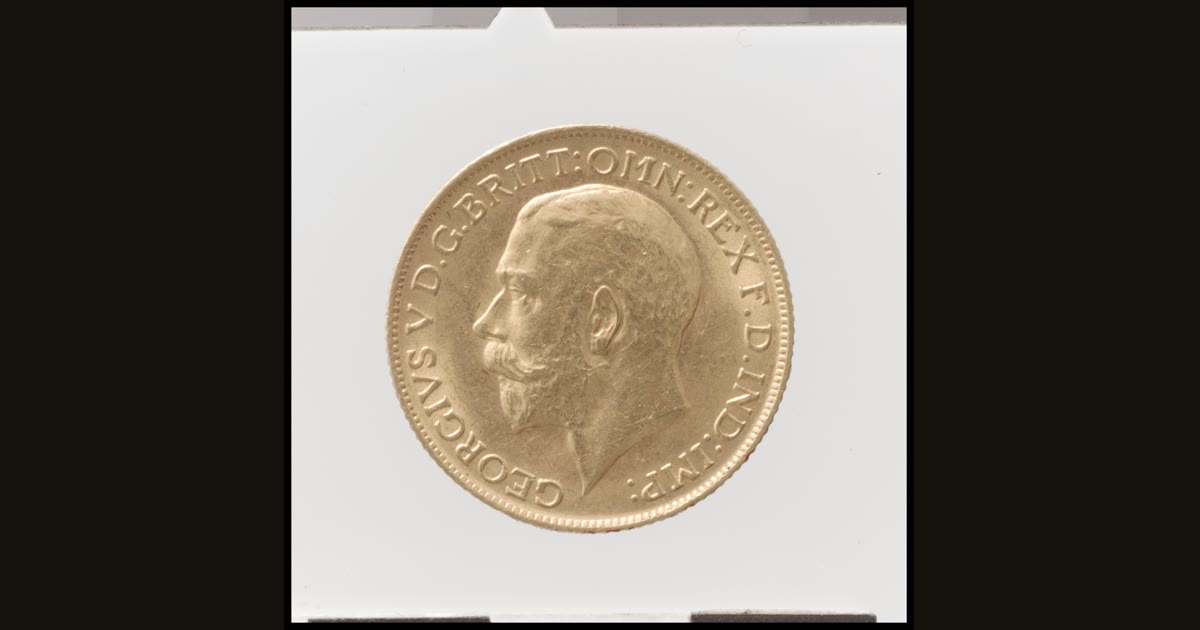 Gold sovereign of George V.